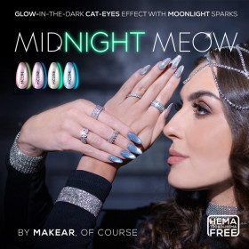 Makear Vernis Gel Couleur - Collection Midnight Meow (effet Cat Eye)