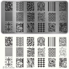 Nail Fashion Moyou - Plaque de motifs stamping Glam 2