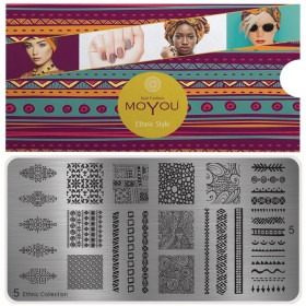 Nail Fashion Moyou - Plaque de motifs stamping Ethnic 5