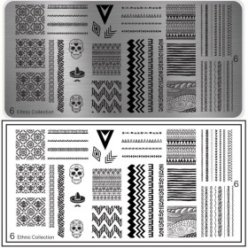 Nail Fashion Moyou - Plaque de motifs stamping Ethnic 6
