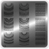 Nail Fashion Moyou - Plaque de motifs stamping carrée 439 (Ethnic)