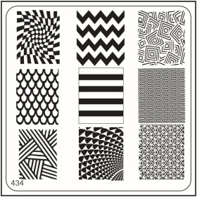 Nail Fashion Moyou - Plaque de motifs stamping carrée 434 (Urban)