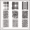 Nail Fashion Moyou - Plaque de motifs stamping carrée 401 (vintage)