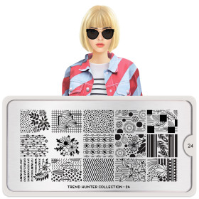 Moyou London - Plaque de motifs Trend Hunter 24