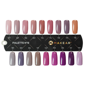 Makear Vernis Gel Couleur 8ml - Palette n°8